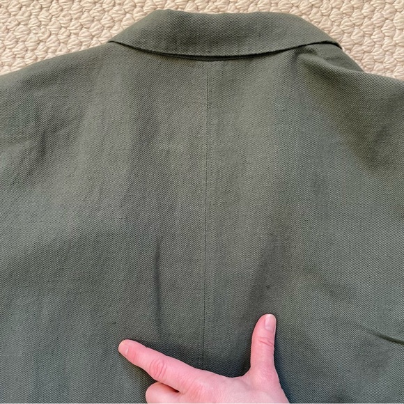 Apiece Apart oversized olive green linen blend blazer - Picture 15 of 16